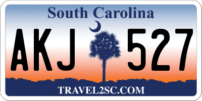 SC license plate AKJ527