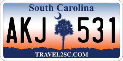 SC license plate AKJ531