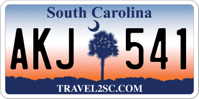 SC license plate AKJ541