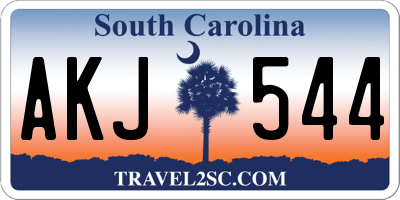 SC license plate AKJ544