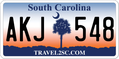 SC license plate AKJ548