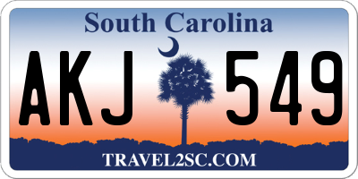 SC license plate AKJ549