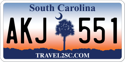 SC license plate AKJ551