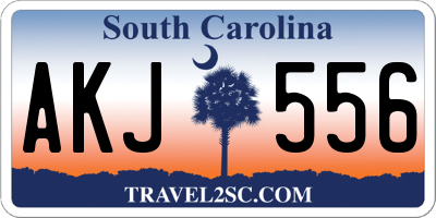 SC license plate AKJ556
