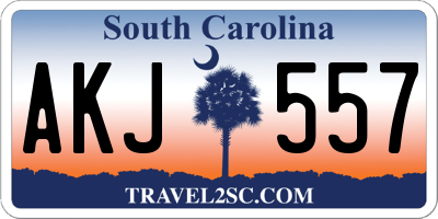 SC license plate AKJ557