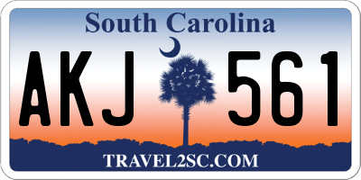 SC license plate AKJ561