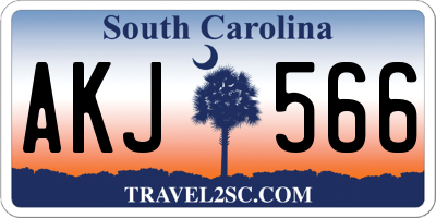 SC license plate AKJ566