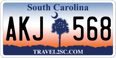 SC license plate AKJ568