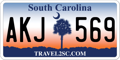 SC license plate AKJ569