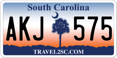 SC license plate AKJ575