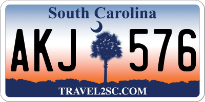 SC license plate AKJ576