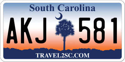 SC license plate AKJ581