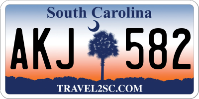 SC license plate AKJ582