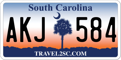 SC license plate AKJ584