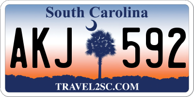 SC license plate AKJ592