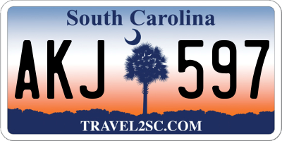 SC license plate AKJ597