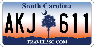 SC license plate AKJ611