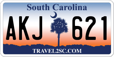 SC license plate AKJ621
