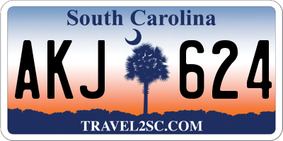 SC license plate AKJ624