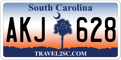 SC license plate AKJ628