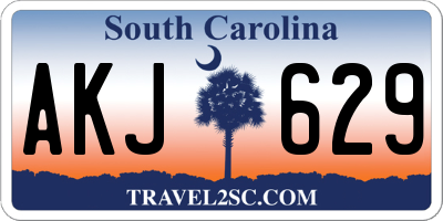 SC license plate AKJ629