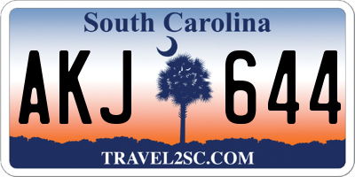 SC license plate AKJ644