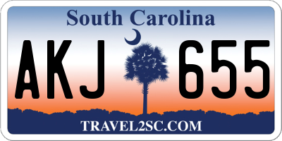 SC license plate AKJ655