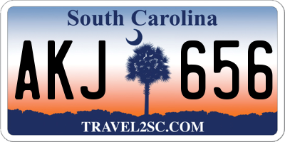 SC license plate AKJ656