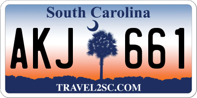 SC license plate AKJ661