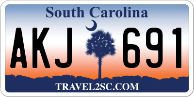 SC license plate AKJ691