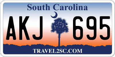 SC license plate AKJ695