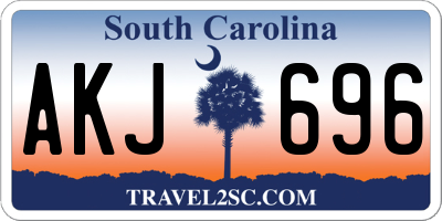 SC license plate AKJ696