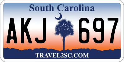 SC license plate AKJ697