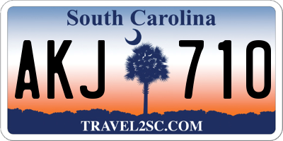 SC license plate AKJ710