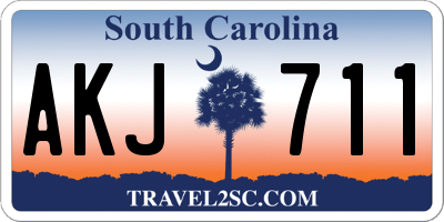 SC license plate AKJ711