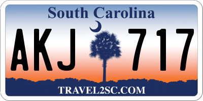 SC license plate AKJ717