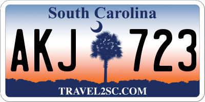 SC license plate AKJ723