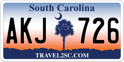 SC license plate AKJ726
