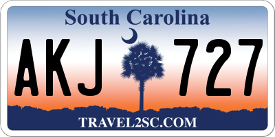 SC license plate AKJ727