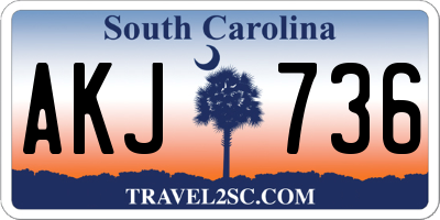 SC license plate AKJ736