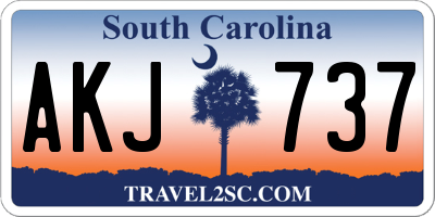SC license plate AKJ737