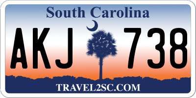SC license plate AKJ738