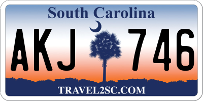 SC license plate AKJ746