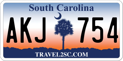 SC license plate AKJ754