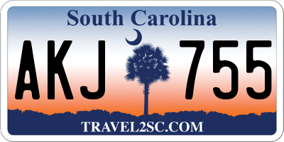 SC license plate AKJ755