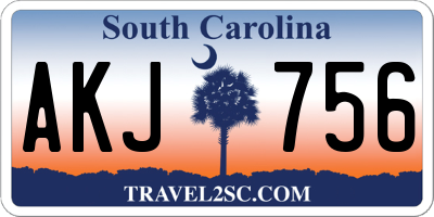 SC license plate AKJ756