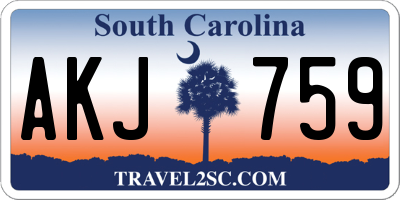 SC license plate AKJ759