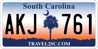 SC license plate AKJ761