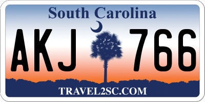 SC license plate AKJ766