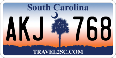 SC license plate AKJ768